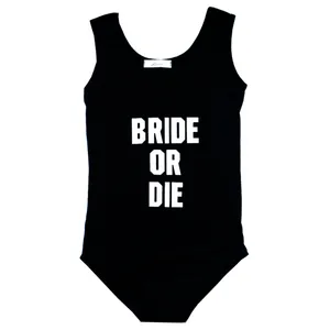 بادی زنانه طرح bride or die رنگ مشکی