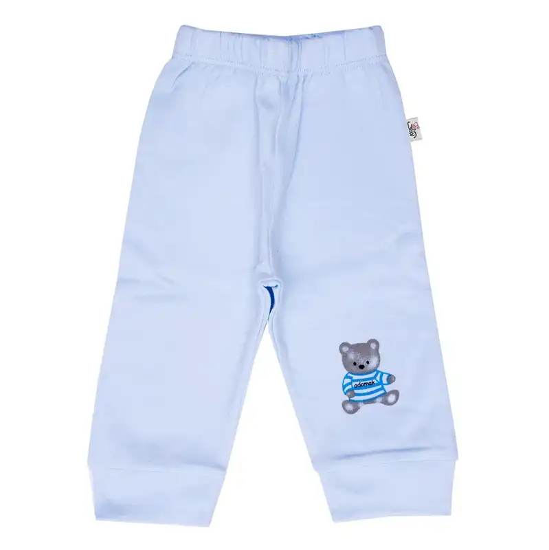 شلوار نوزادی آدمک طرح خرس رنگ آبی