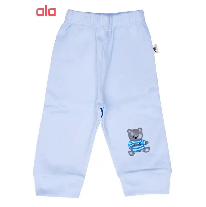 شلوار نوزادی آدمک طرح خرس رنگ آبی