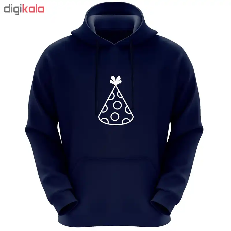 هودی زنانه طرح کلاه تولد کد k 18 رنگ سرمه ای