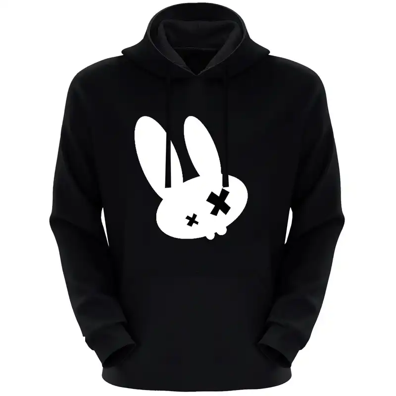 هودی زنانه طرح خرگوش کد S12 رنگ مشکی