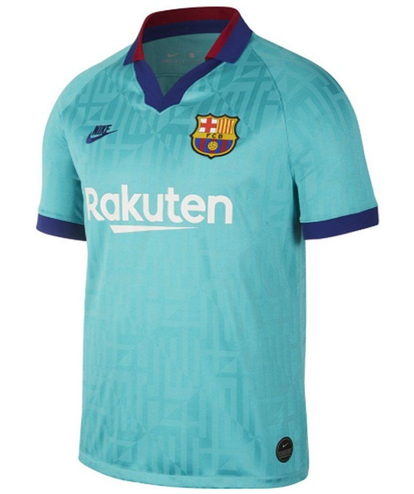 تی شرت ورزشی مردانه طرح بارسلونا 20-19 کد 3rd رنگ سبز