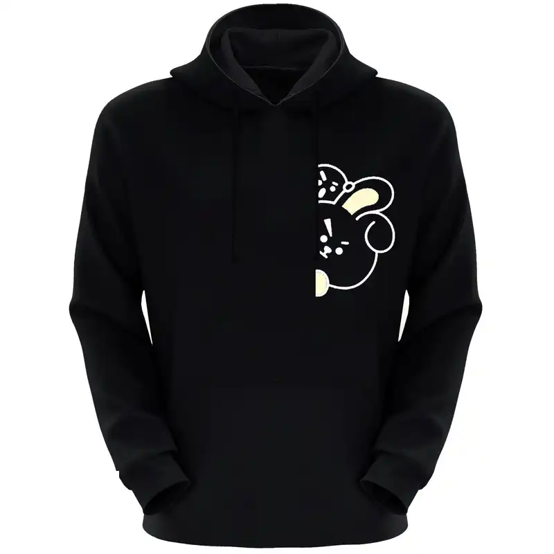 هودی زنانه طرح خرگوش کد F16 رنگ مشکی