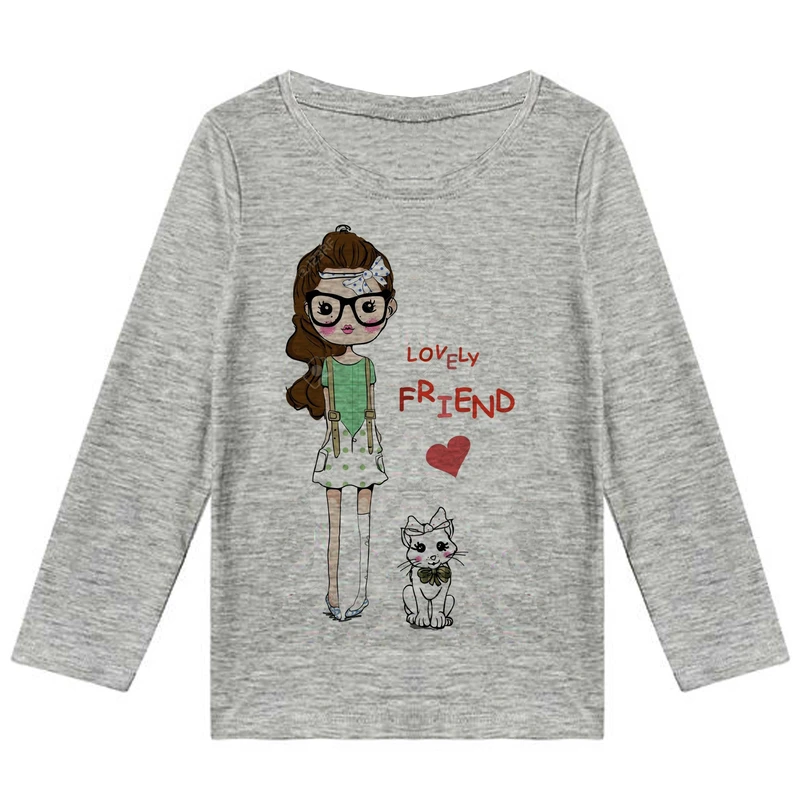 تیشرت آستین بلند دخترانه طرح love کد K50