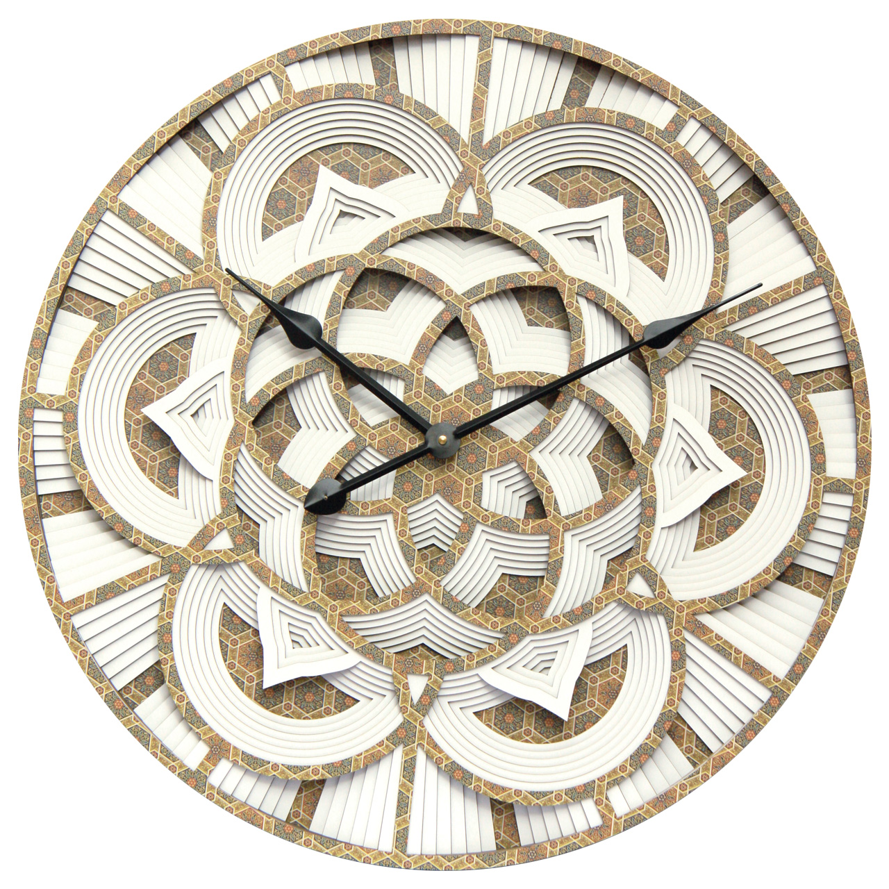 ساعت سه بعدی چوبی طرح دایره کد 101 سایز 60×60