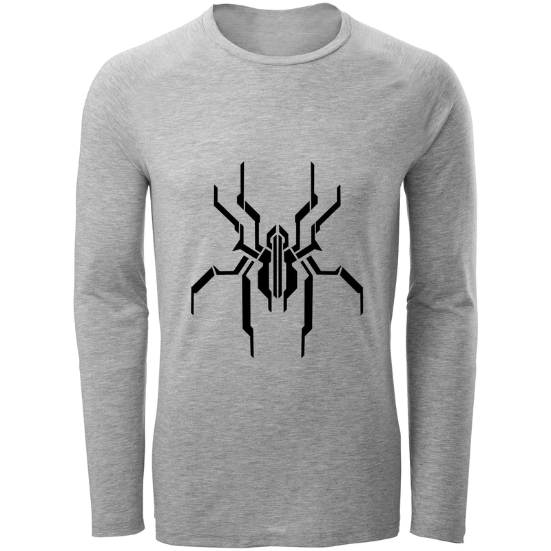 تی شرت آستین بلند مردانه طرح عنکبوت کد F13