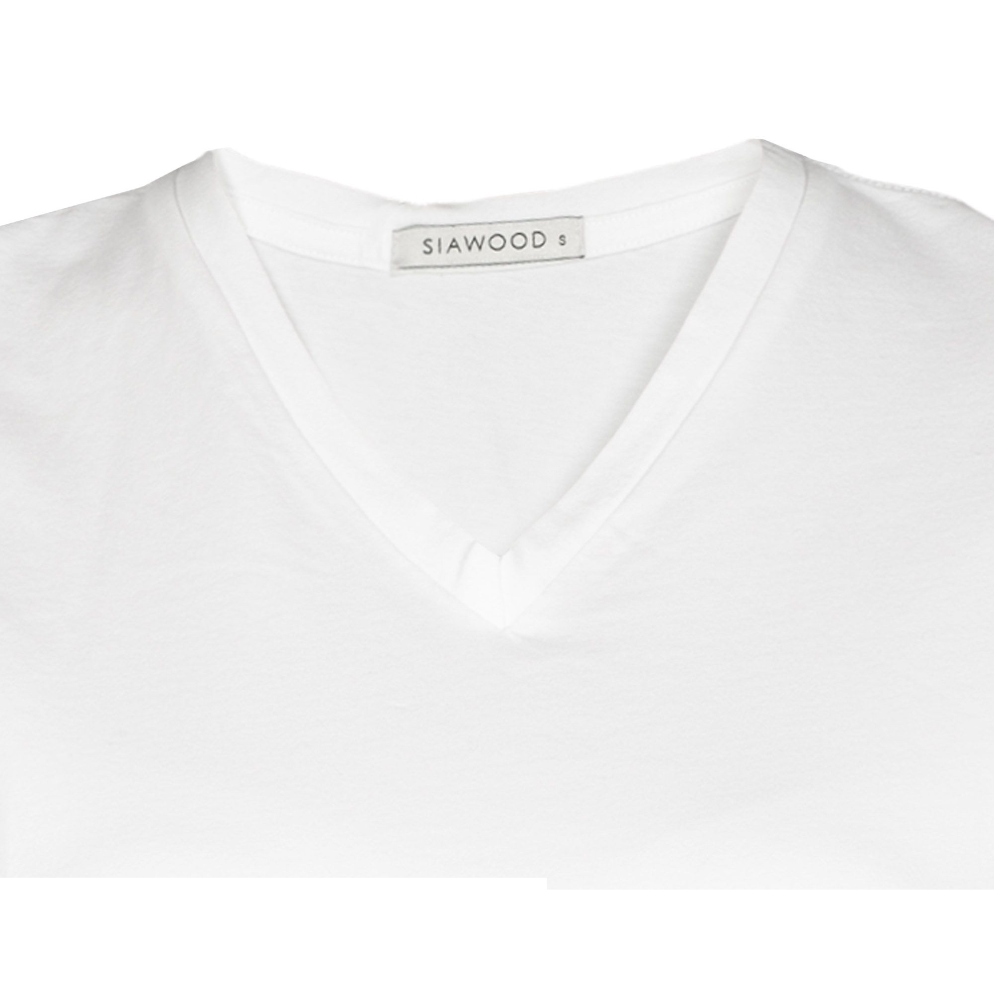 تی شرت نه سیاوود مدل V-BSC کد 6100400-W0000 رنگ سفید