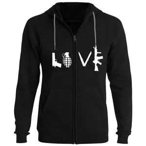 سویشرت زنانه طرح love کد F01 رنگ مشکی
