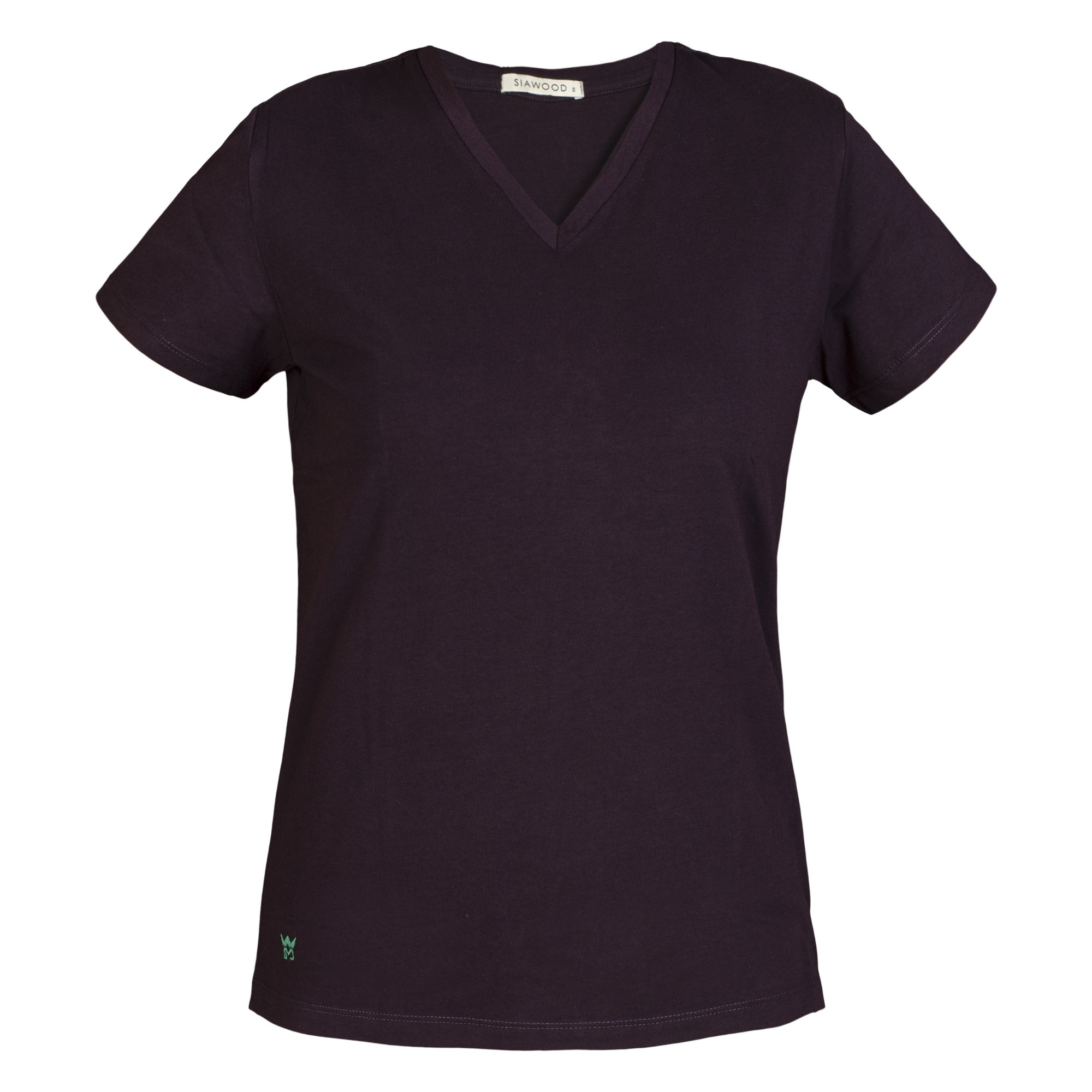 تي شرت زنانه سیاوود مدل V-BASIC کد 6100400-V0002 رنگ بادمجاني 