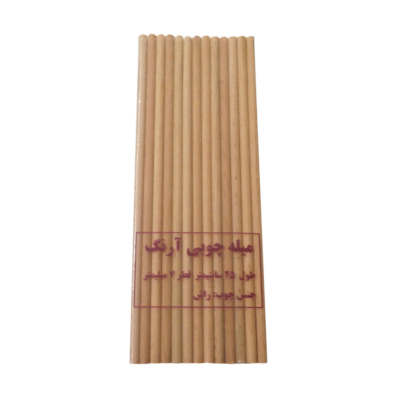 میله چوبی آرنگ مدل MIL_R_2507_20 بسته 20 عددی
