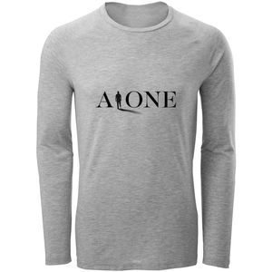 نقد و بررسی تی شرت آستین بلند مردانه طرح Alone کد F54 توسط خریداران