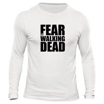 تیشرت آستین بلند مردانه طرح walking dead کد 1084