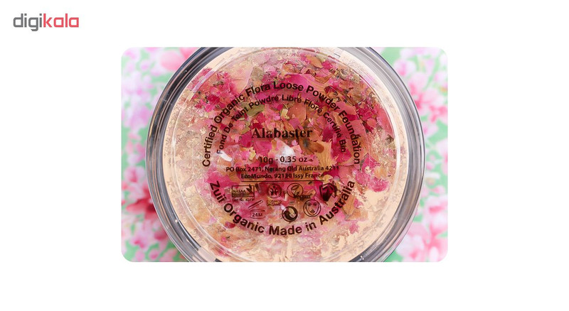 پودر تثبیت کننده آرایش زویی ارگانیک مدل Flora Alabaster