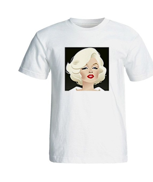 تی شرت آستین کوتاه زنانه طرح مرلین مونرو کد 26048