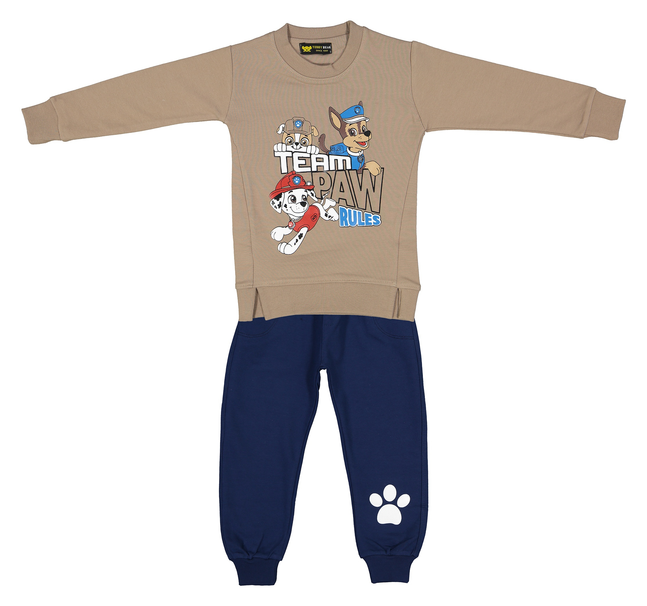 ست سویشرت و شلوار پسرانه خرس کوچولو مدل 2101103-34