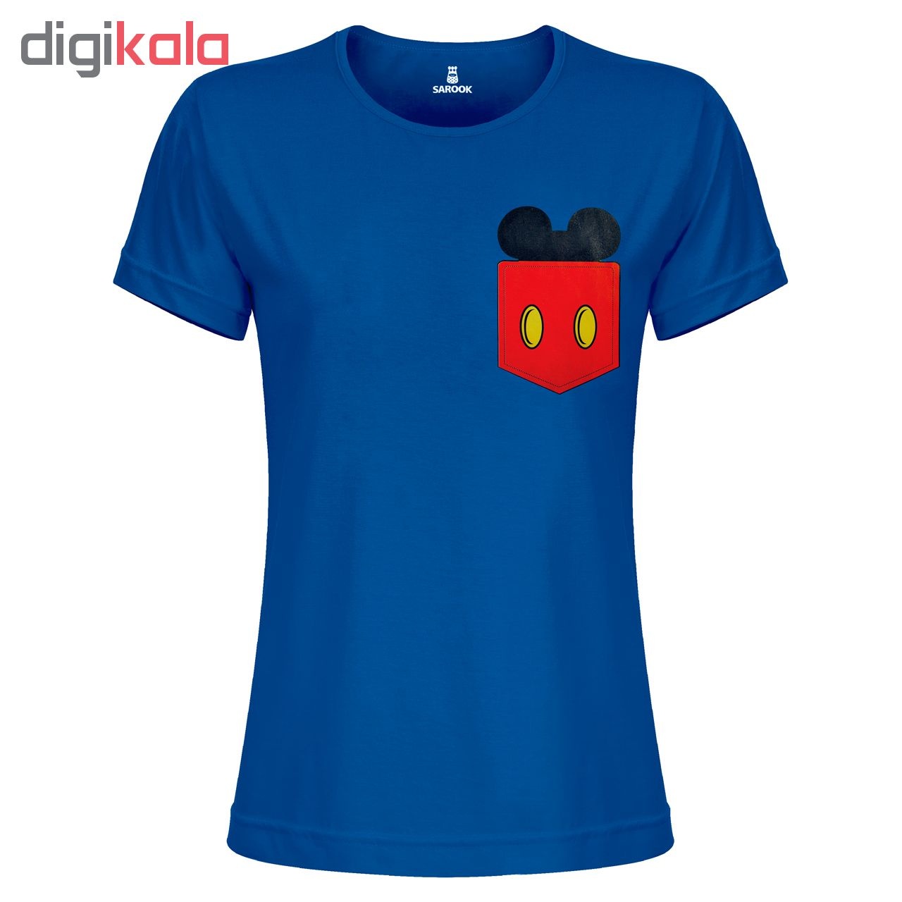 تی شرت نه ساروک مدل TZYUYRCH-Mickey 04 رنگ آبی کاربنی