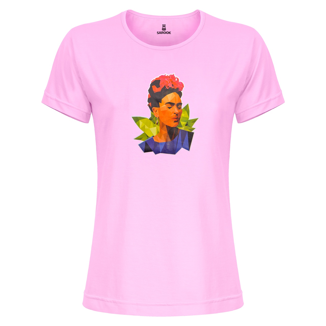 تی شرت زنانه ساروک مدل TZYUYRCH-Frida03 رنگ صورتی