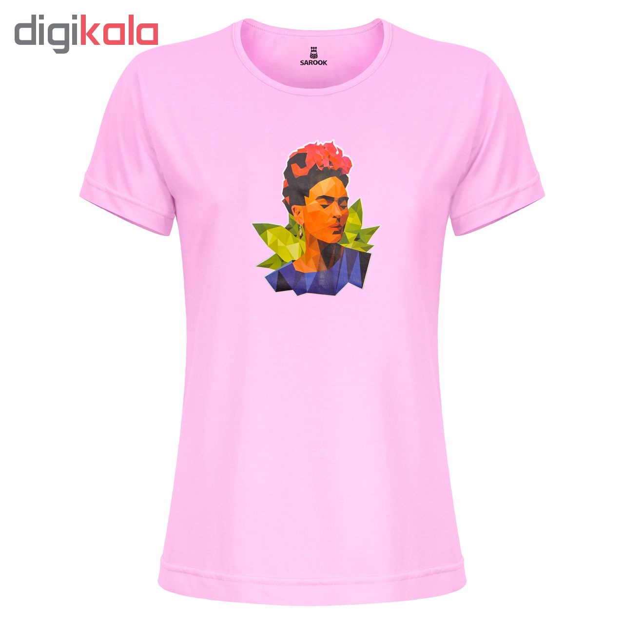 تی شرت زنانه ساروک مدل TZYUYRCH-Frida03 رنگ صورتی