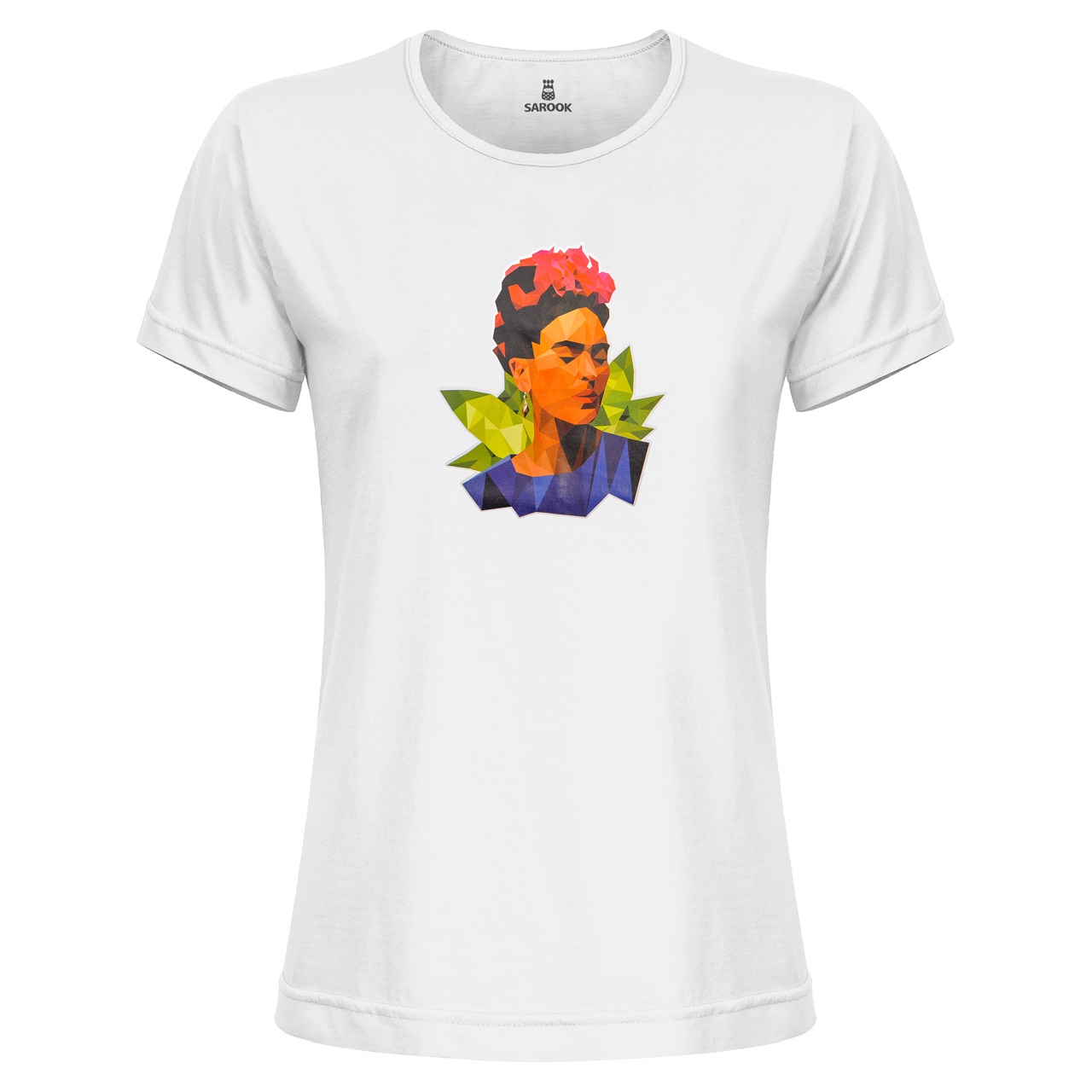 تی شرت زنانه ساروک مدل TZYUYRCH-Frida08 رنگ سفید