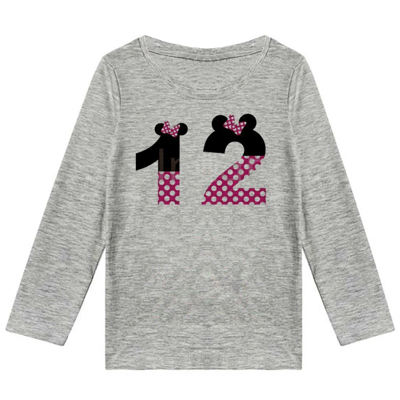 تیشرت آستین بلند دخترانه طرح 12 کد K106