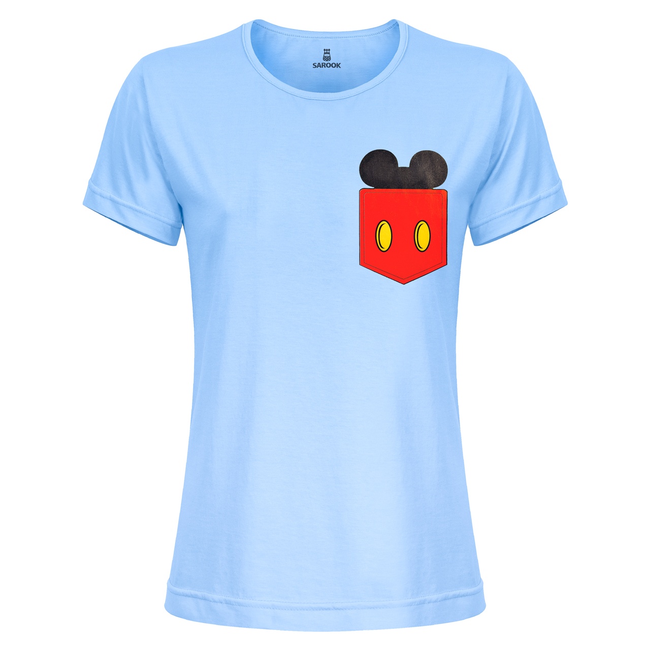 تی شرت نه ساروک مدل TZYUYRCH-Mickey 03 رنگ آبی روشن
