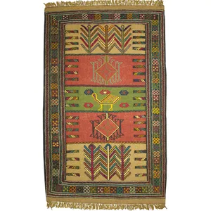 گلیم دستبافت دو متری کد 980771