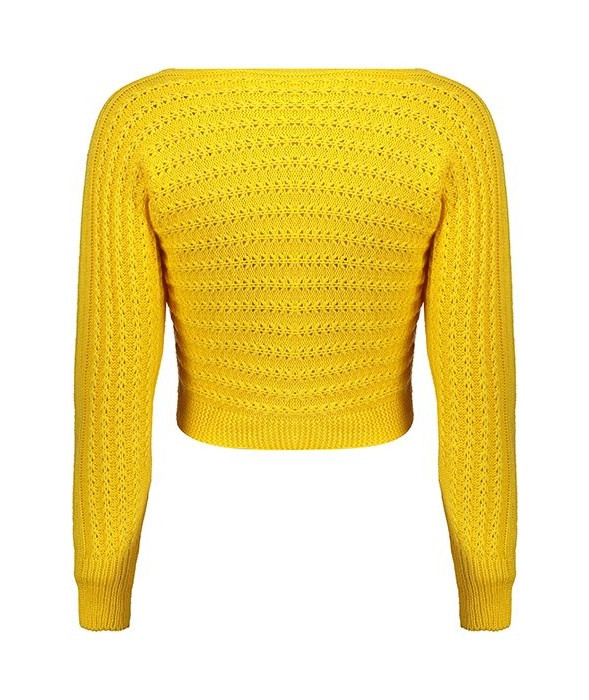 پلیور زنانه کد N-05 رنگ زرد