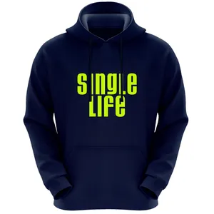 هودی مردانه طرح single life کد A06 رنگ سرمه ای