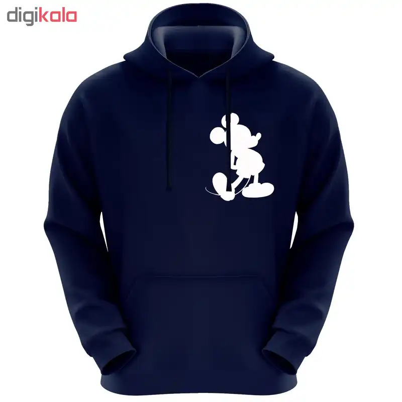 هودی زنانه طرح موش کد K45 رنگ سرمه ای