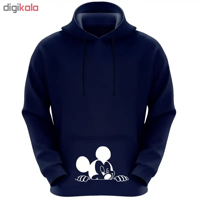 هودی زنانه طرح میکی موس کد K27 رنگ سرمه ای