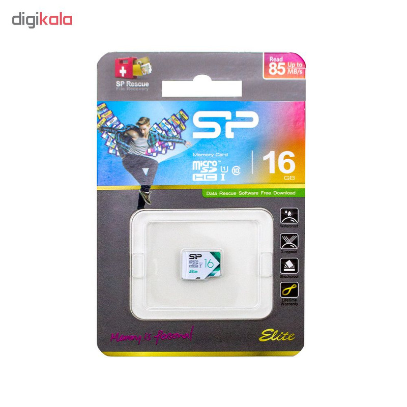 کارت حافظه microSDHC سیلیکون پاور مدل Colorful Elite کلاس 10 استاندارد UHC-I U1 سرعت 85MBps ظرفیت 16 گیگابایت