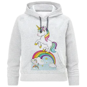 هودی دخترانه طرح تک شاخ کد K146