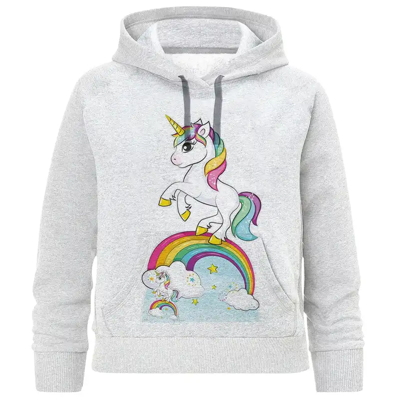 هودی دخترانه طرح تک شاخ کد K146