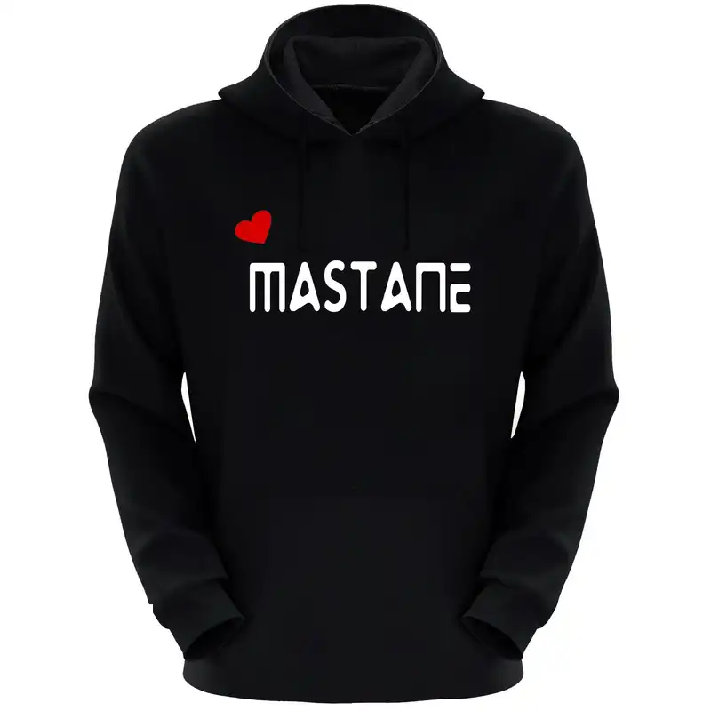 هودی زنانه طرح مستانه کد F159 رنگ مشکی