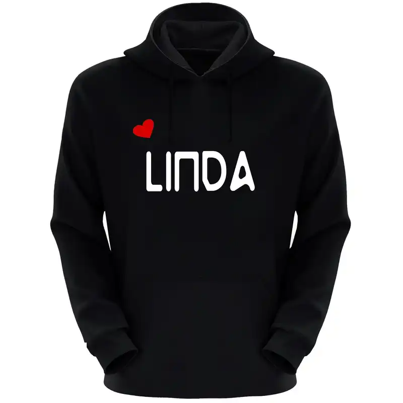 هودی زنانه طرح لیندا کد F173 رنگ مشکی