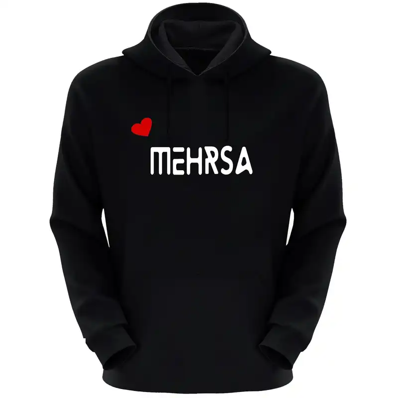 هودی زنانه طرح مهرسا کد F178 رنگ مشکی