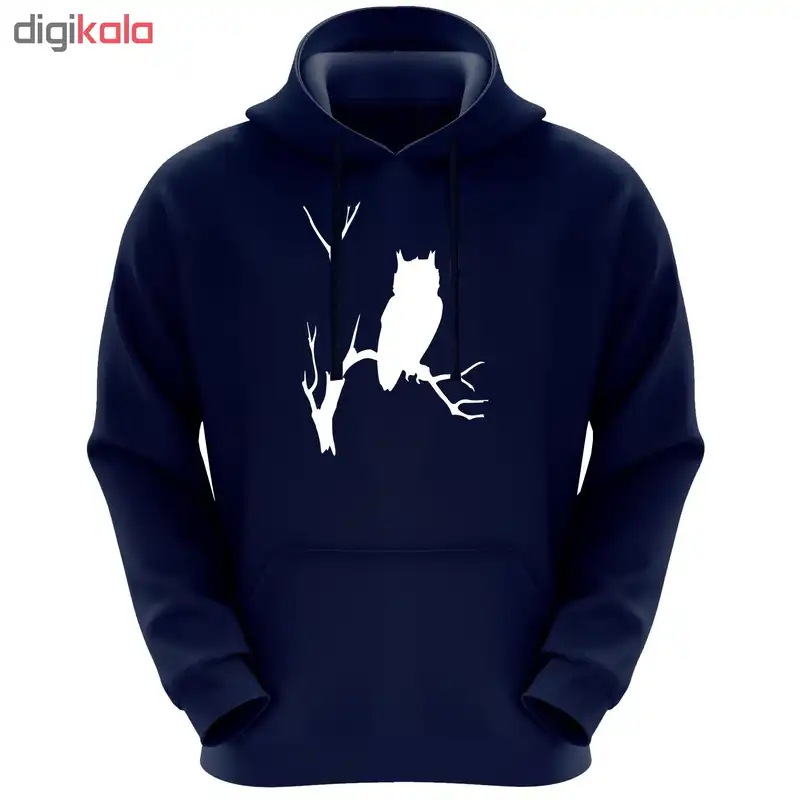 هودی زنانه طرح جغد کد K23 رنگ سرمه ای