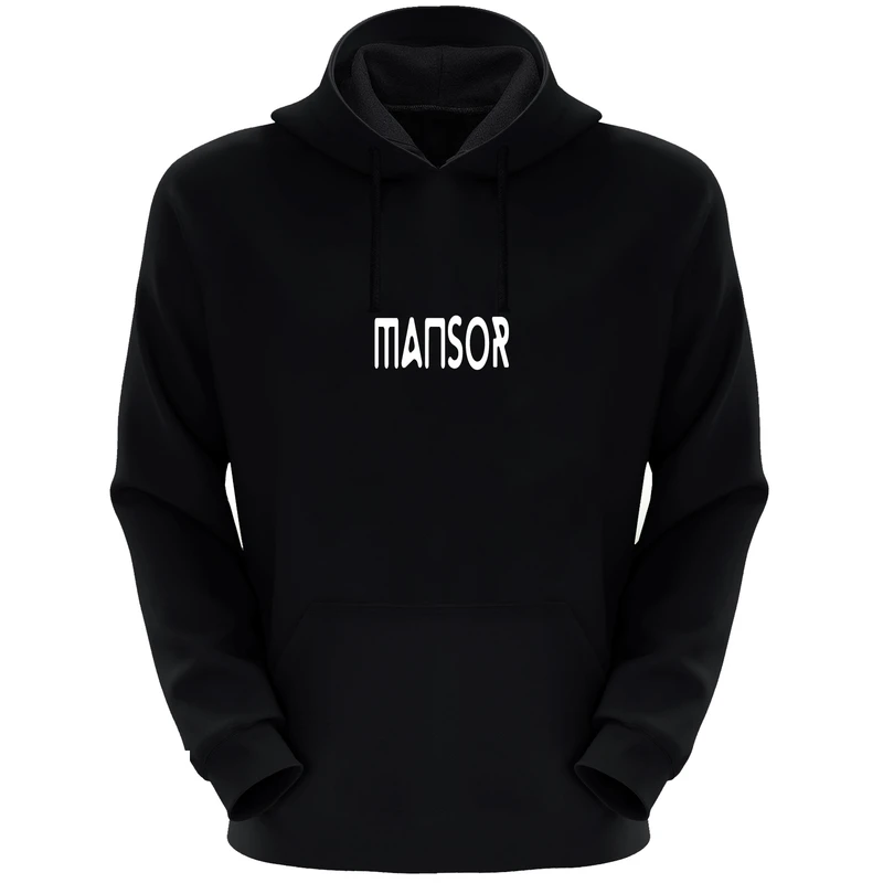 هودی مردانه طرح منصور کد k158 رنگ مشکی