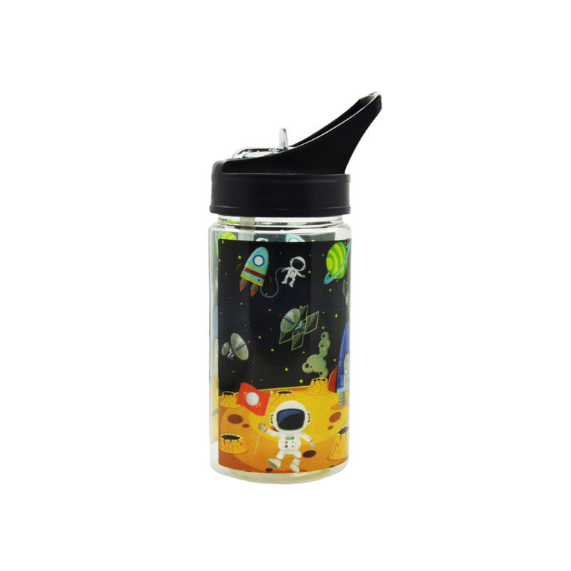 قمقمه کودک مدل نی دار طرح فضا نورد کد 08 گنجایش 0.75 لیتر