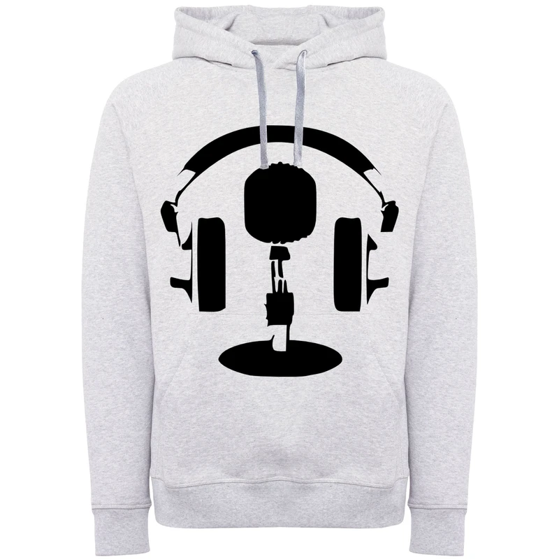 هودی مردانه طرح هدفون و میکروفون کد F188