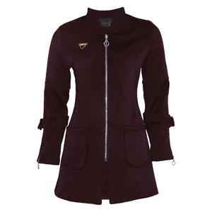 پالتو زنانه ونوس مدل پردیس رنگ عنابی