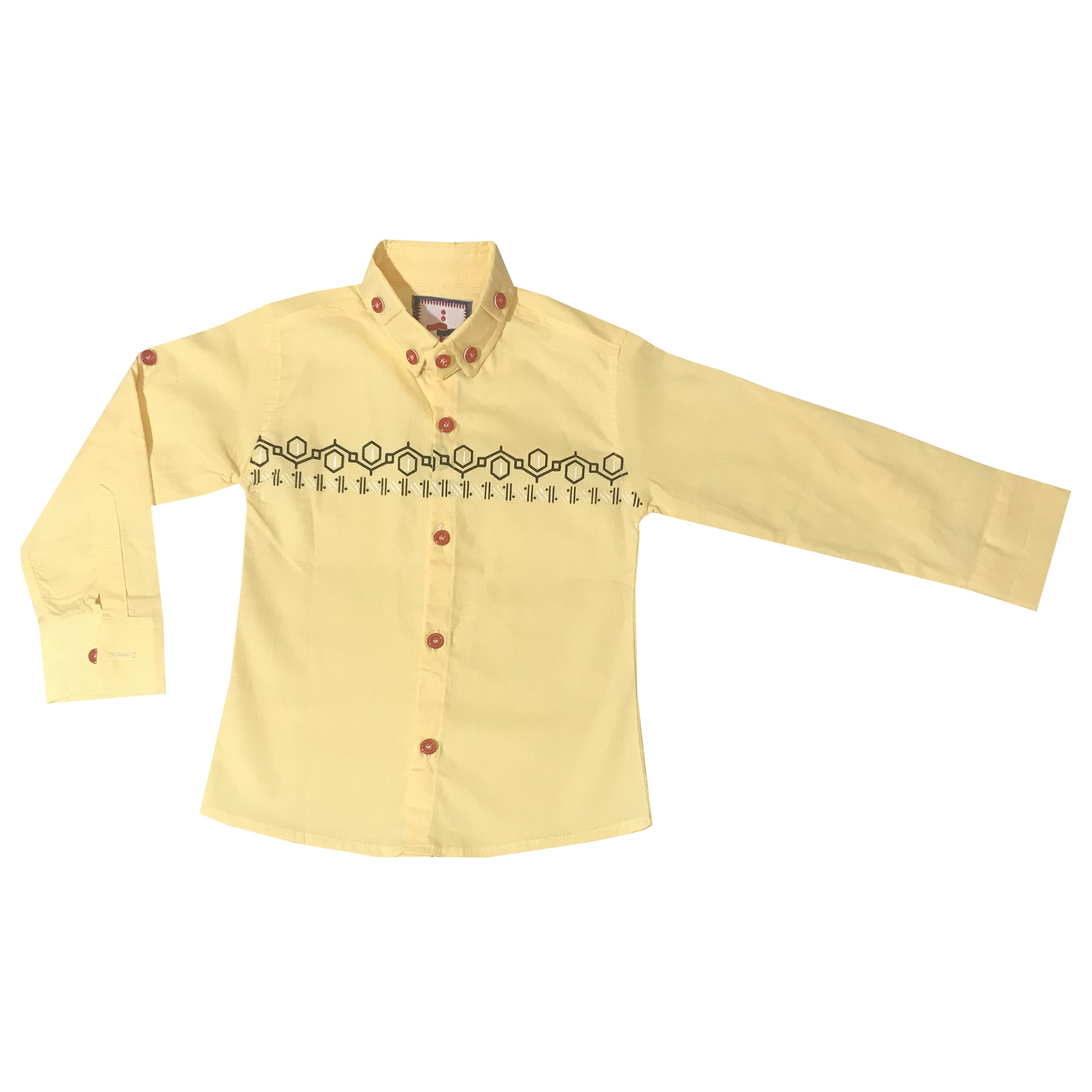 پیراهن پسرانه کد Sh-102 رنگ زرد
