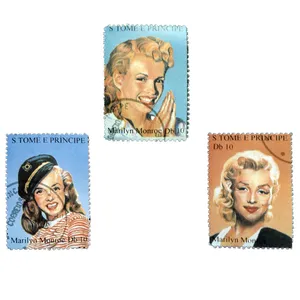 تمبر یادگاری طرح مشاهیر مدل MARILYN MONROE کد 32 مجموعه 3 عددی