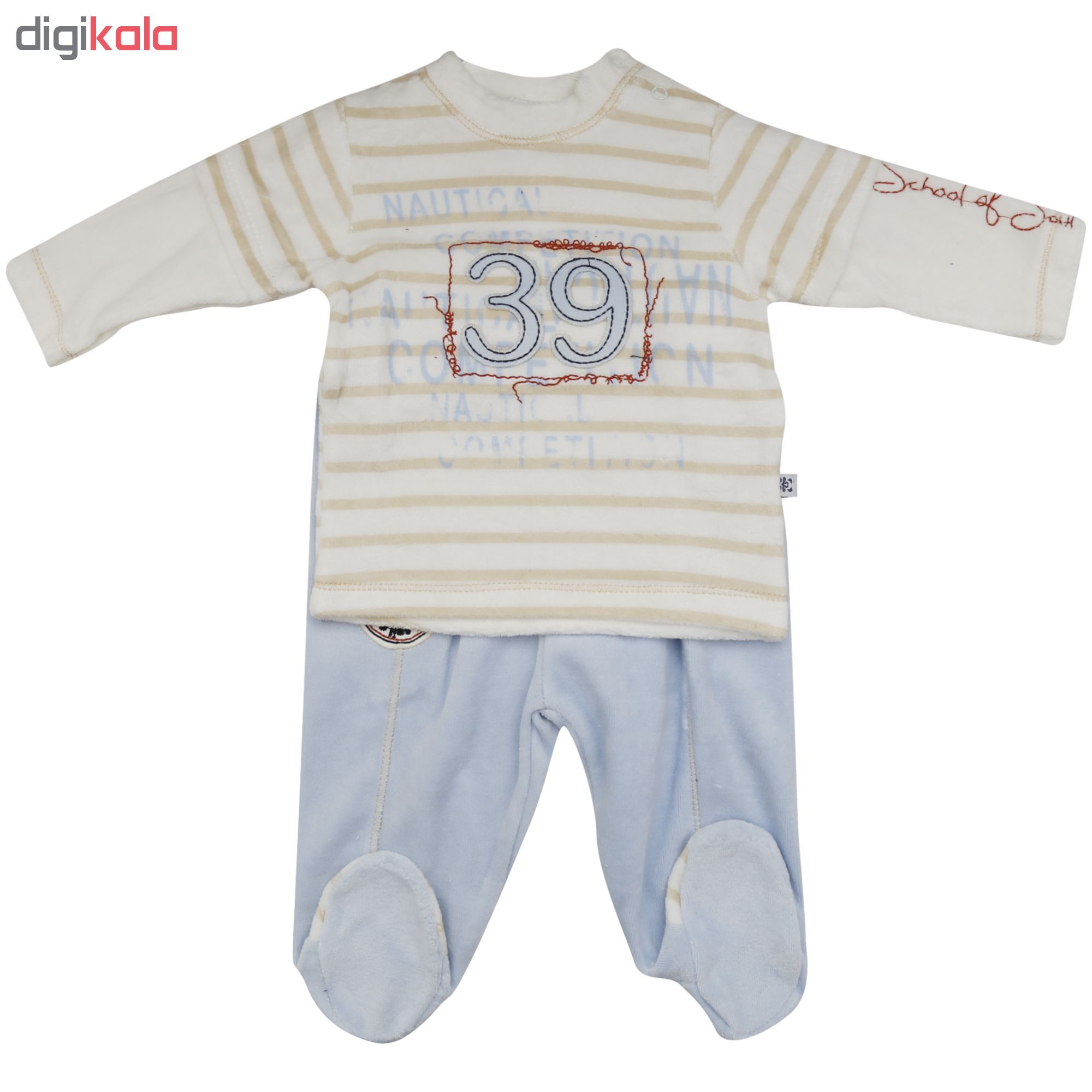 ست تی شرت و شلوار نوزادی کد F-3015