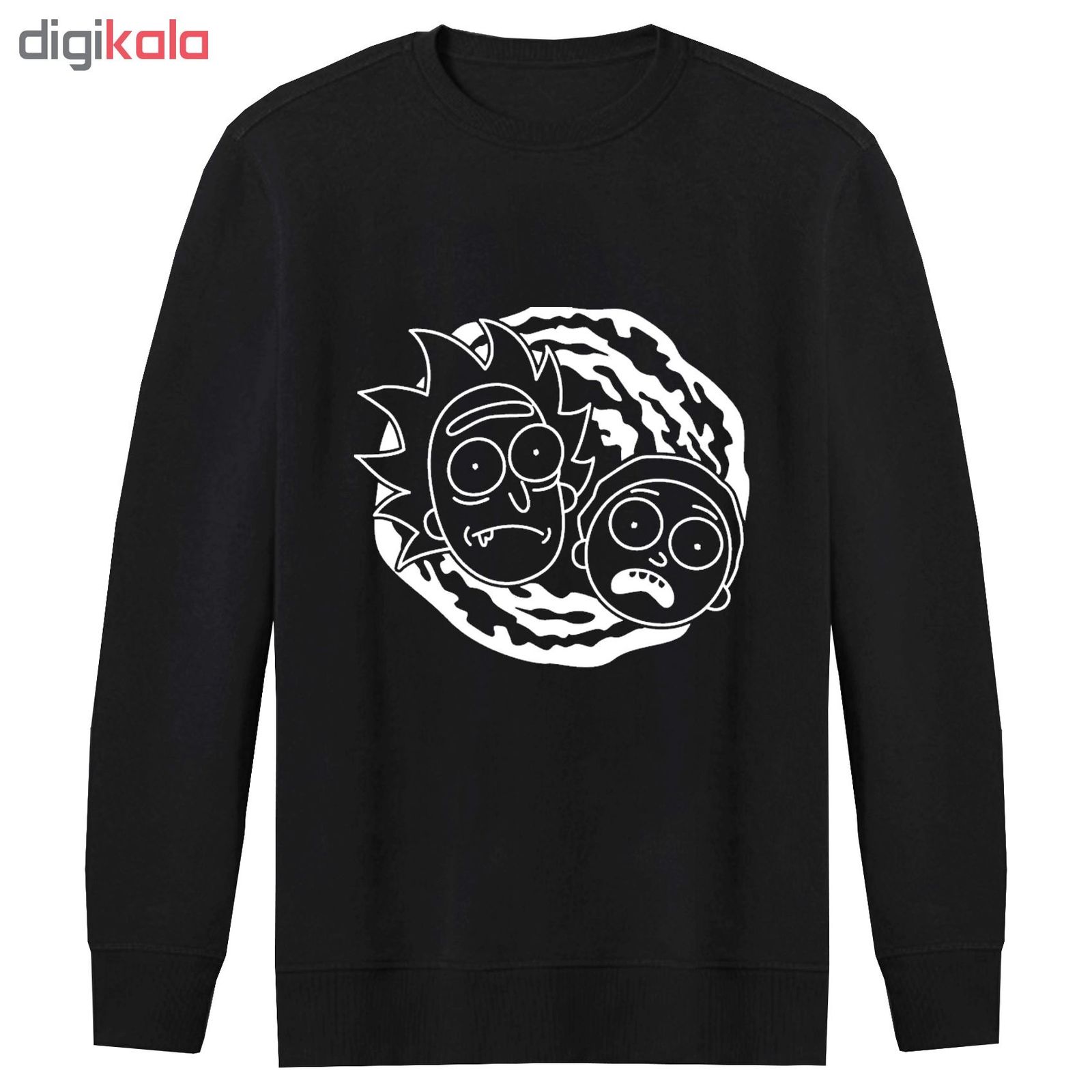 سویشرت مردانه طرح rick and morty کد F05 رنگ مشکی -  - 2