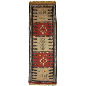 گلیم دستبافت یک متری کد 980775