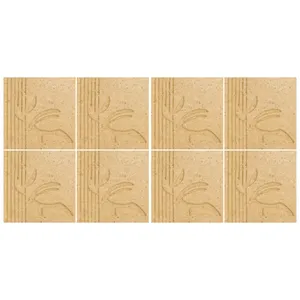 دیوارپوش تندیس و پیکره شهریار مدل آمای کد W1010-11 بسته 8 عددی