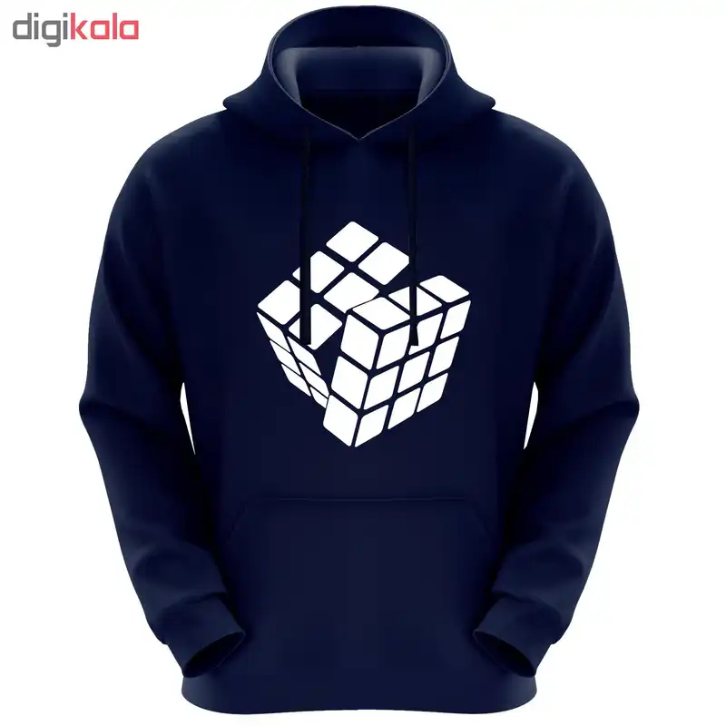 هودی زنانه طرح روبیک کد F39 رنگ سرمه ای