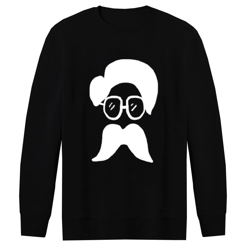 سویشرت مردانه طرح مرد سیبیلو کد F17 رنگ مشکی