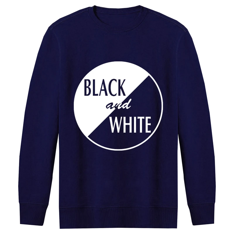 سویشرت مردانه طرح بلک اند وایت کد S05